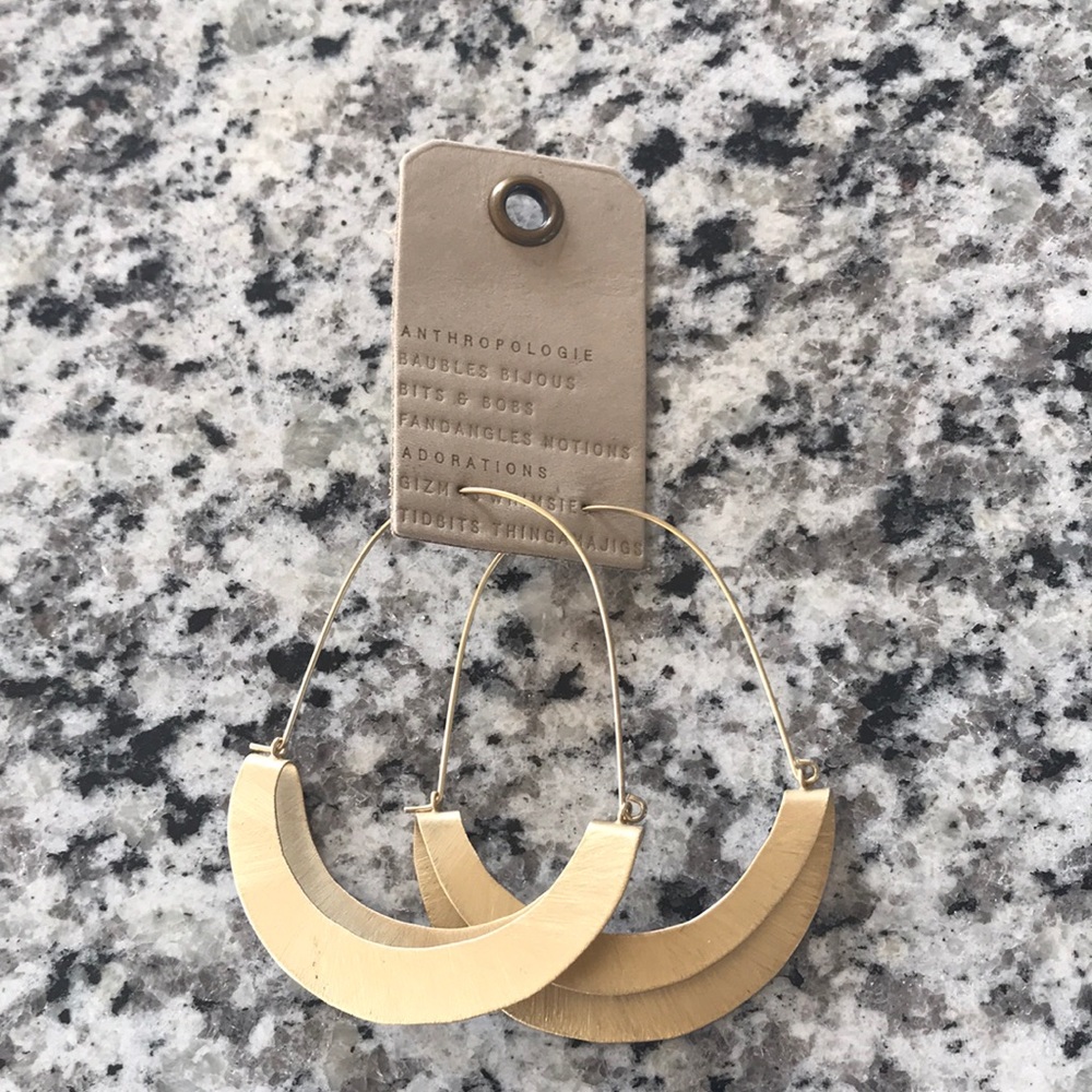 Anthropologie folded crescent earrings